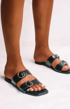 Billini Alaia Sandals Black Croc