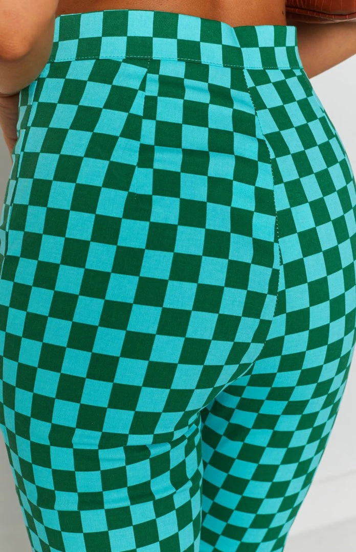 Beginning Boutique Lorelai Check Pant Green Bottoms 10 Beginning Boutique Lorelai Check Pant Green Bottoms