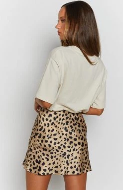 Beginning Boutique Sari Leopard Print Skirt
