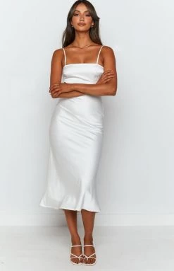 Beginning Boutique Taryn Midi Dress White Dresses