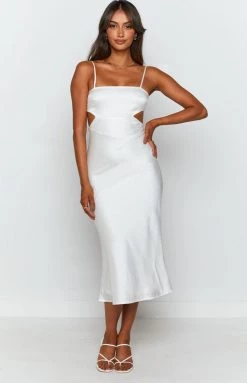 Beginning Boutique Taryn Midi Dress White Dresses