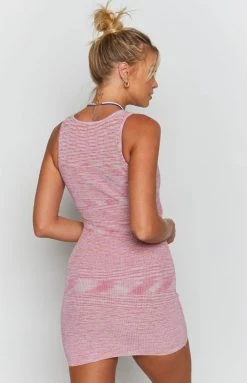 Beginning Boutique Maliah Twist Front Mini Dress Pink