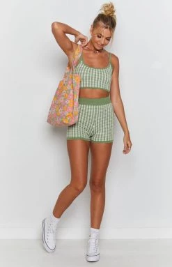 Beginning Boutique Ivy Vine Bike Shorts Green 22 Beginning Boutique Ivy Vine Bike Shorts Green