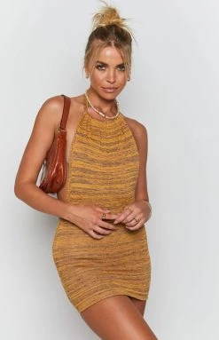 Beginning Boutique Whitley Spacedye Mini Dress Yellow Dresses