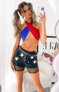 BB Exclusive 9.0 Swim Miss America Top Red New