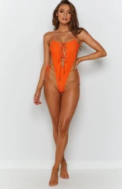 9.0 Swim X Ariella Aquata One Piece Orange Swimwear