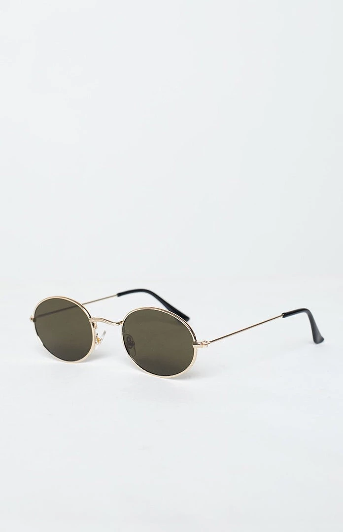 Eclat Accessories 90s Round Metal Gold Sunglasses 3 Eclat Accessories 90s Round Metal Gold Sunglasses