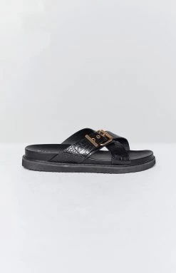 Billini Zayla Flats Black Croc