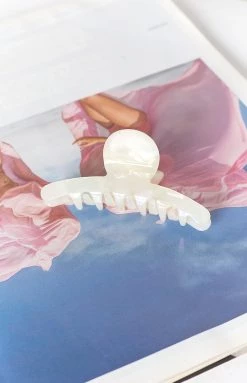 Accessories Eclat Emmy Marble Hair Claw White