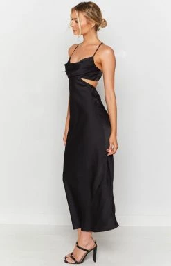 Beginning Boutique Taleah Cut Out Maxi Dress Black Dresses