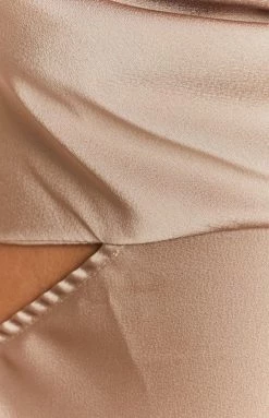 Beginning Boutique Dresses Taleah Cut Out Maxi Dress Mocha