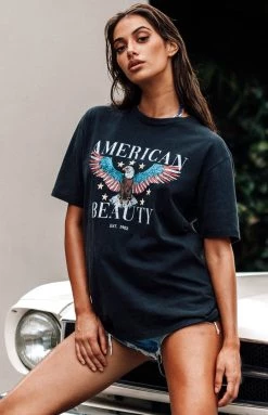 BB Exclusive Tops American Beauty T-Shirt Washed Black
