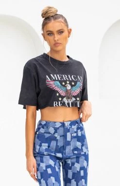 BB Exclusive Tops American Beauty T-Shirt Washed Black