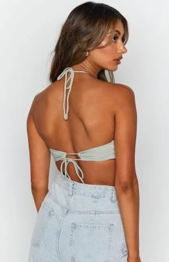Beginning Boutique Jorja Halter Crop Top Tops