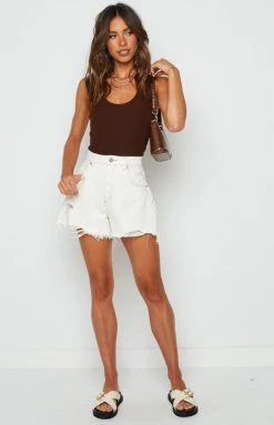 Abrand A Venice Short White Fade Rip