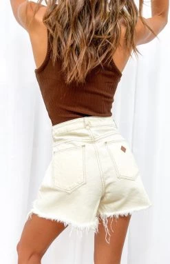 Abrand A Venice Short White Fade Rip