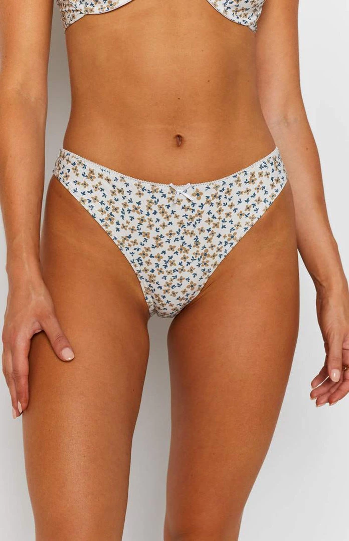 Swimwear Thrills Acacia High Cut Bikini Bottom Thrift White 8 Swimwear Thrills Acacia High Cut Bikini Bottom Thrift White