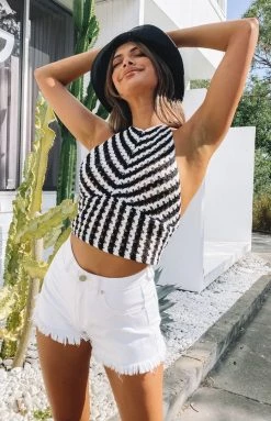 Beginning Boutique Tops Adalia Checker Board Halter Top