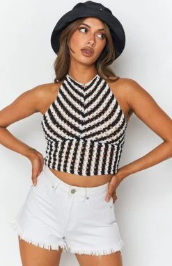 Beginning Boutique Tops Adalia Checker Board Halter Top