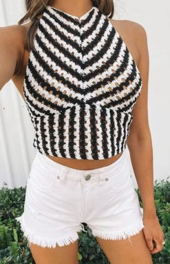 Beginning Boutique Tops Adalia Checker Board Halter Top