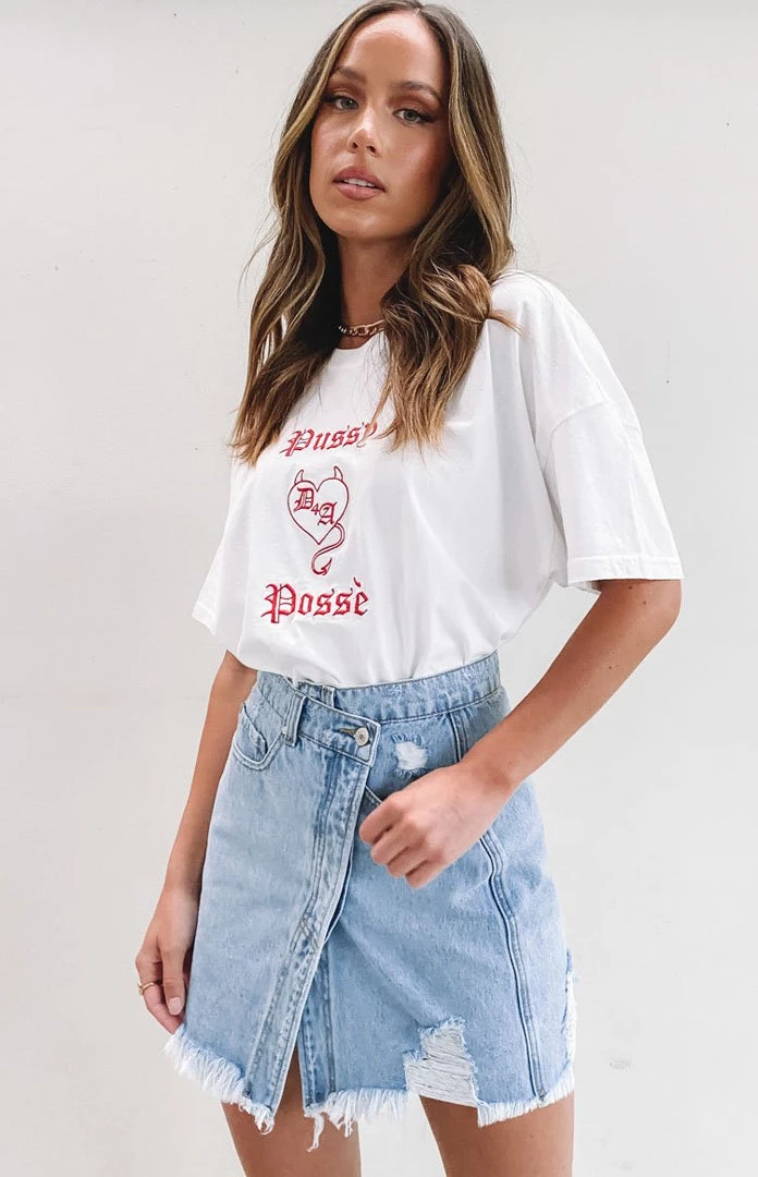 BB Exclusive Adalyn Denim Skirt Vintage Blue Bottoms 2 BB Exclusive Adalyn Denim Skirt Vintage Blue Bottoms