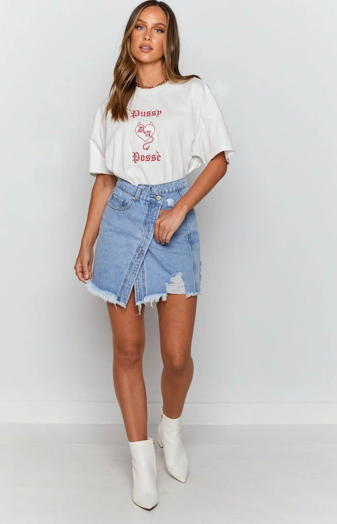 BB Exclusive Adalyn Denim Skirt Vintage Blue Bottoms 4 BB Exclusive Adalyn Denim Skirt Vintage Blue Bottoms