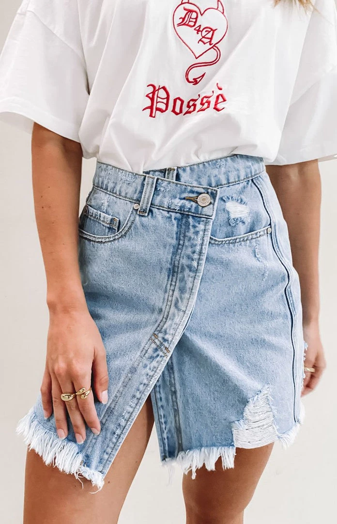 BB Exclusive Adalyn Denim Skirt Vintage Blue Bottoms 1 BB Exclusive Adalyn Denim Skirt Vintage Blue Bottoms