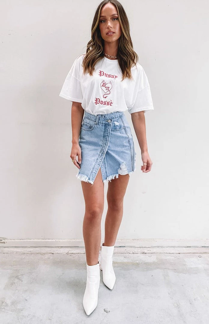 BB Exclusive Adalyn Denim Skirt Vintage Blue Bottoms 3 BB Exclusive Adalyn Denim Skirt Vintage Blue Bottoms