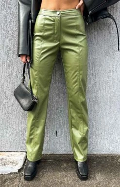BB Exclusive Addie Green PU Pants