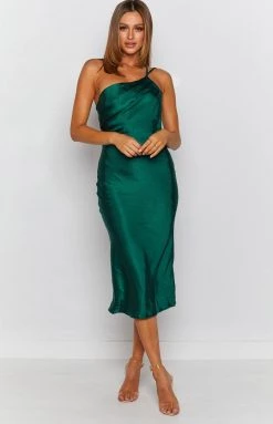 BB Exclusive Adella Midi Dress Emerald Dresses