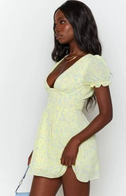BB Exclusive Adriana Dress Yellow Floral Dresses