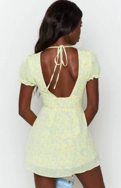 BB Exclusive Adriana Dress Yellow Floral Dresses