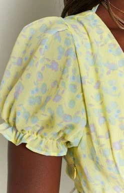 BB Exclusive Adriana Dress Yellow Floral Dresses