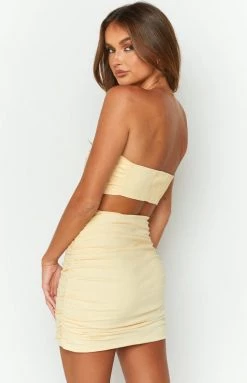 BB Exclusive Tops Adrienne Beige Crop Top