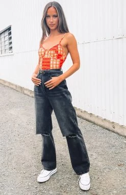 Beginning Boutique Tops Ahlia Cami Crop Top Orange