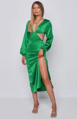 BB Exclusive Dresses Akira Midi Dress Green
