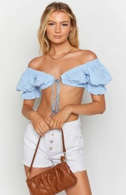 BB Exclusive Tops Alannah Crop Top Pastel Blue 31 BB Exclusive Tops Alannah Crop Top Pastel Blue