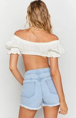 BB Exclusive Tops Alannah Crop Top White