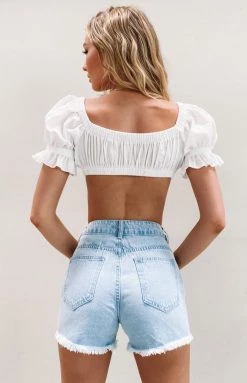BB Exclusive Tops Alannah Crop Top White