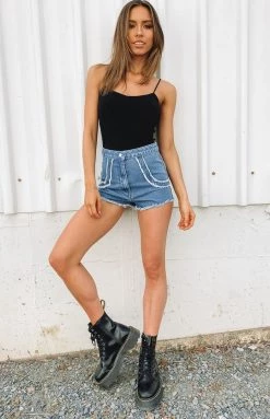 BB Exclusive Albee Knit Crop Top Black