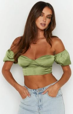 BB Exclusive Alec Green Corset Top Tops