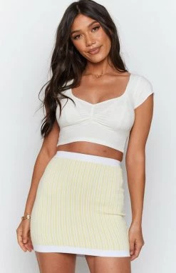 BB Exclusive Bottoms Alegre Knit Skirt Yellow Stripe