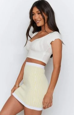 BB Exclusive Bottoms Alegre Knit Skirt Yellow Stripe