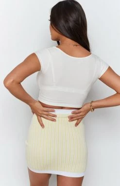BB Exclusive Bottoms Alegre Knit Skirt Yellow Stripe