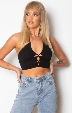 BB Exclusive Alexis Halter Ruched Top Black Tops 11 BB Exclusive Alexis Halter Ruched Top Black Tops