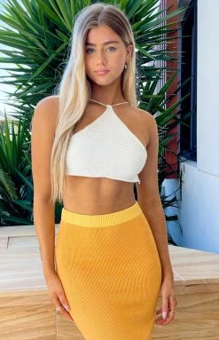 Beginning Boutique Aleya Crochet Top White