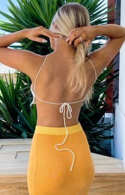 Beginning Boutique Aleya Crochet Top White