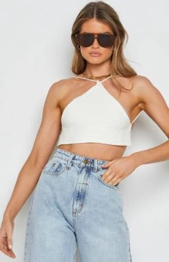 Beginning Boutique Aleya Crochet Top White