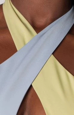 BB Exclusive Alice Splice Mini Dress Green Dresses