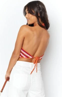 BB Exclusive Alicia Halter Top Pink Multi